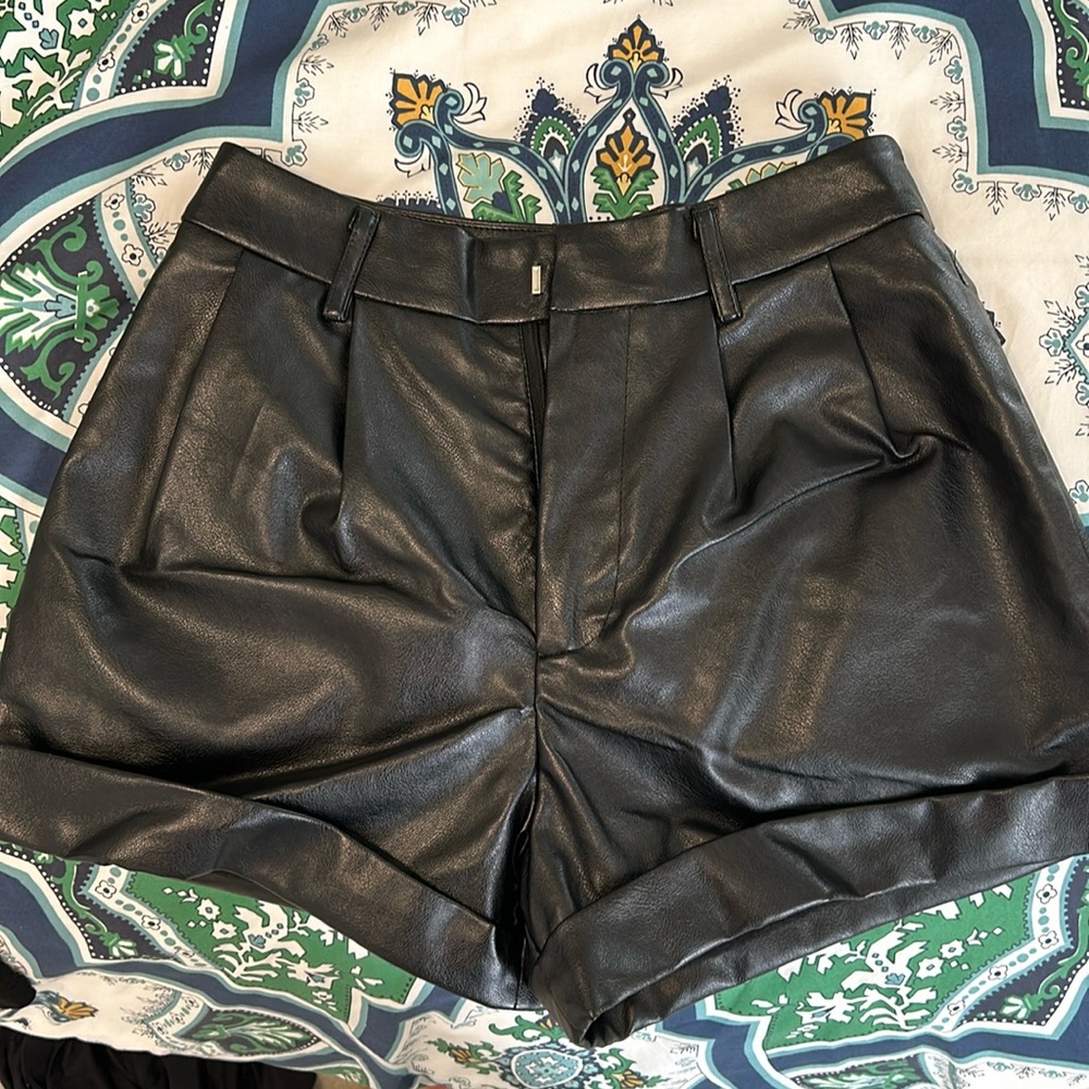Black Leather shorts